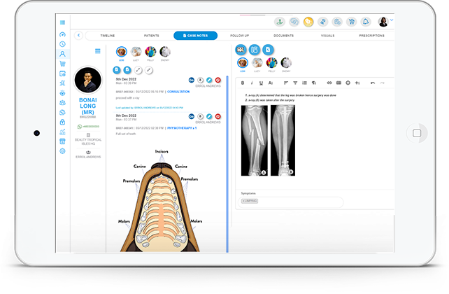 kumoVet Picture Collage of Patients Treatment Journey Interface